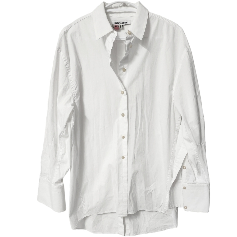 Elizabeth and James White Button Down Shirt